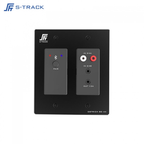 S-Track 4-Channel Dante Wallplate with Bluetooth